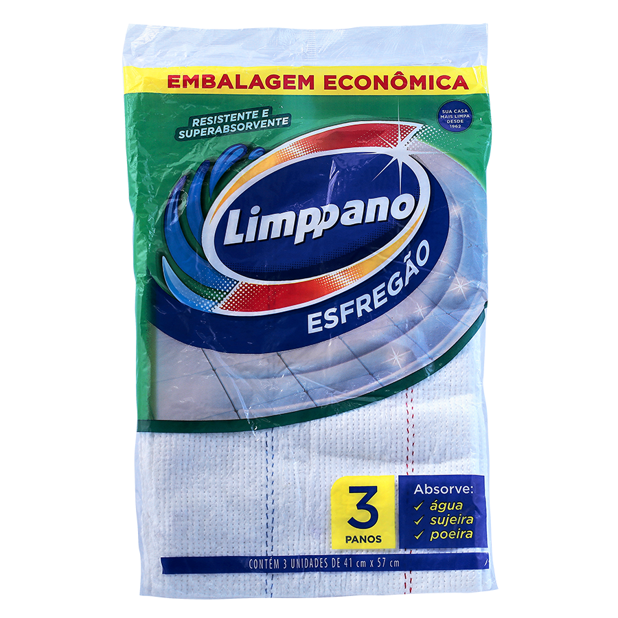 PANO DE CHAO FLANELADO LIMPANO PCT COM 3