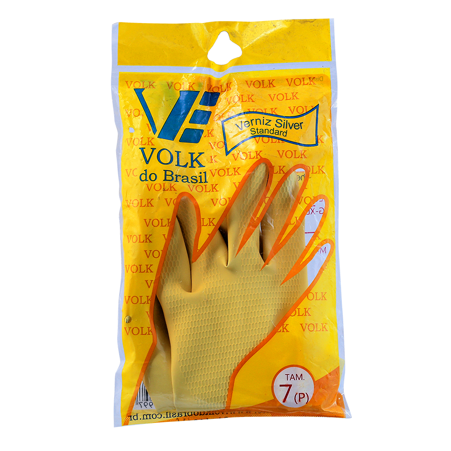 LUVA VERNIZ SILVER VOLK AMARELA P