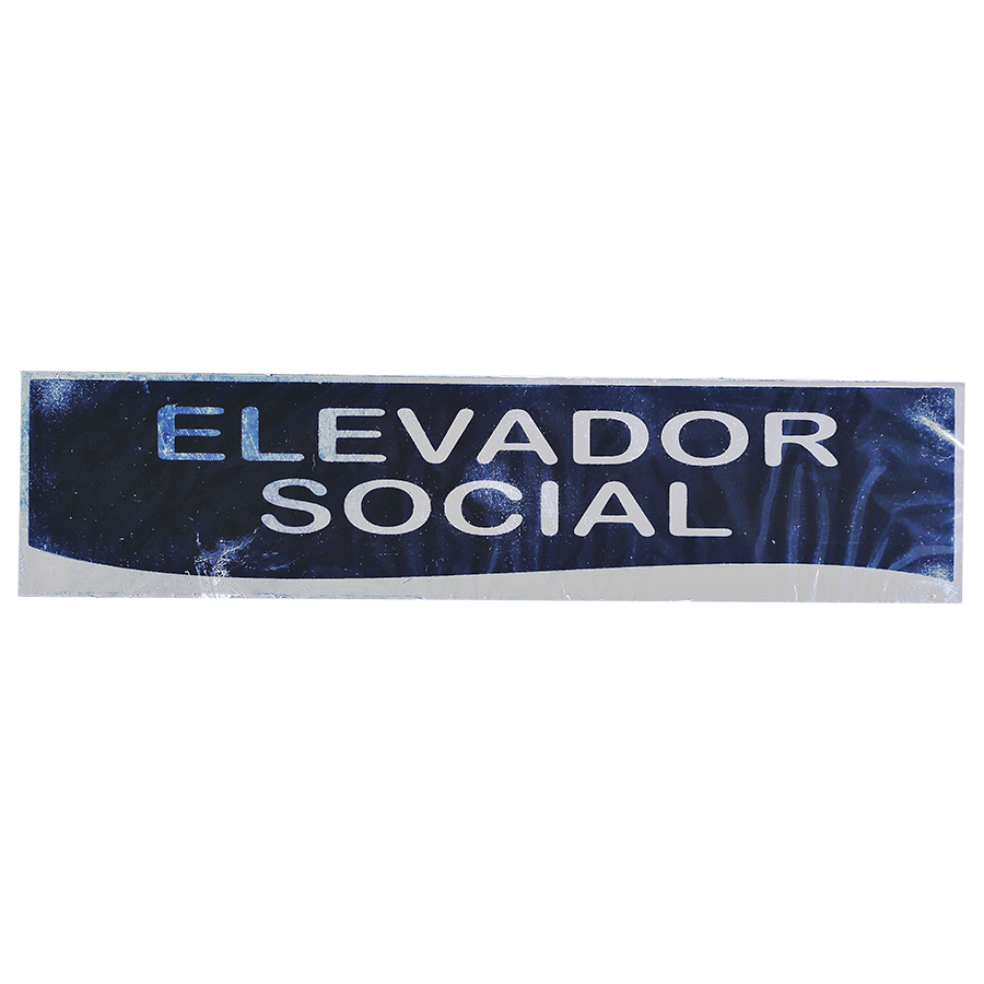PLACA PRATA 26 X 6 ELEVADOR SOCIAL