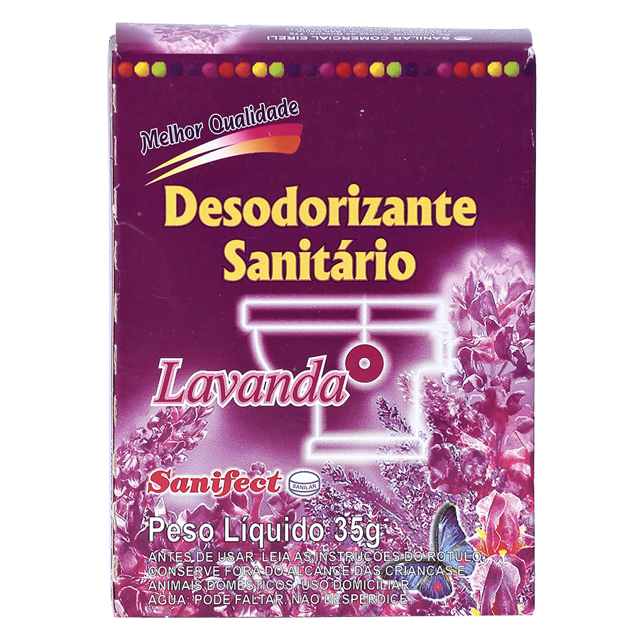 PASTILHA SANIFECT LAVANDA 35G SANILAR