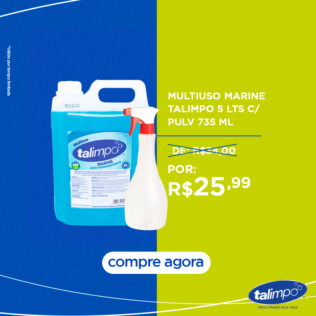 MULTIUSO MARINE TALIMPO 5 LITROS COM PULVERIZADOR 735 ML