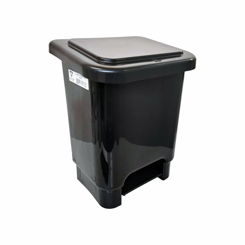 COLETOR DE PEDAL 15 LITROS PRETO FORPLAST