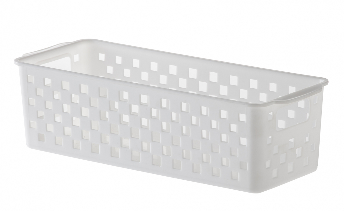 892 CESTO ORGANIZADOR QUADRATTA BRANCO 27X11X8 CM