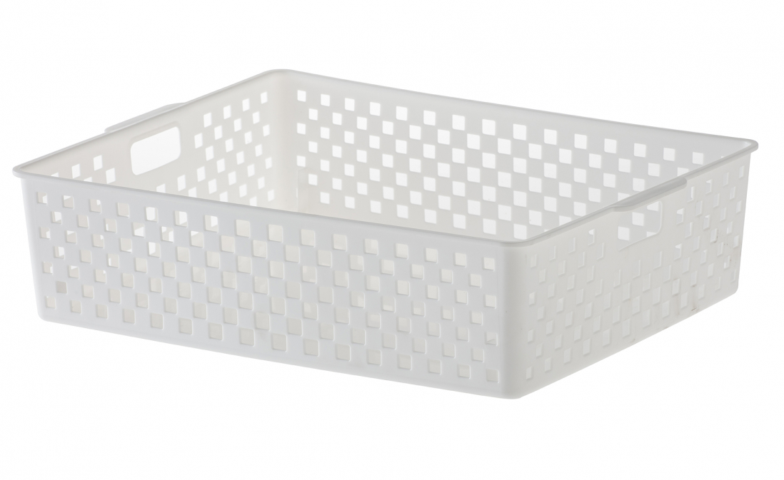 889 CESTO ORGANIZADOR QUADRATTA BRANCO 34X27X9 CM