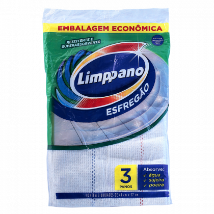 PANO DE CHAO FLANELADO LIMPANO PCT COM 3