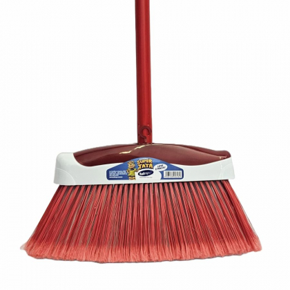 VASSOURA SUPER TATA COM CABO METALICO VERMELHO