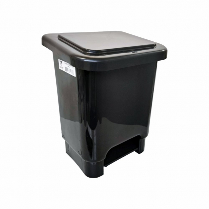 COLETOR DE PEDAL 15 LITROS PRETO FORPLAST