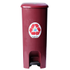 LIXEIRA DE PEDAL 25 LTS ECOLINE VERMELHA